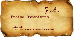 Freind Antonietta névjegykártya